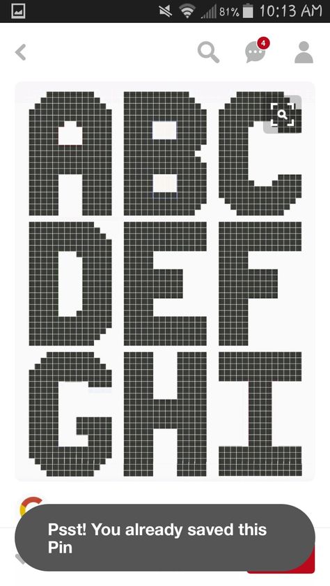 Grid Letters, Crochet Letters Pattern, Plastic Canvas Letters, Crochet Alphabet, Crochet Letters, Cross Stitch Alphabet Patterns, Cross Stitch Fonts, Alfabet Letters, Plastic Canvas Stitches