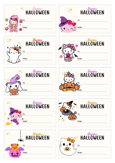 hello kitty helloween gift tag, halloween treat, trick pr treat favor tags, treat kawaii tag,happy halloween tag, halloween party Hello Kitty Halloween Gift Tags, Halloween Treat, Trick or Treat Favor Tags, Kawaii Treat Tag, Happy Halloween Tag, Halloween Party Supplies. Halloween Gift Tags, Lantern Ideas, Hello Kitty Halloween, Halloween Tags, Halloween Printable, Halloween Jack O Lanterns, Halloween Party Supplies, Halloween Treat, Halloween Jack