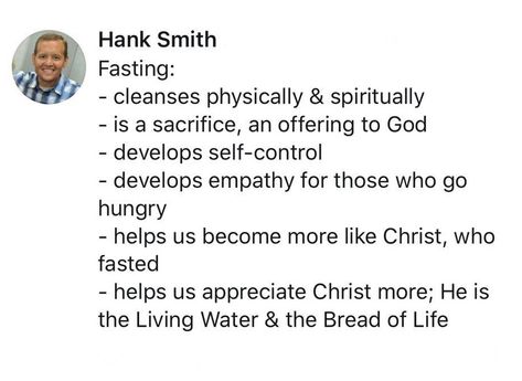 Develop a love for fasting, which is godly and can bring joy, drawing us closer to the divine. The Lord knows how good it is for us, that’s why he asks us to do it monthly. The stomach can become an idol if we don’t control our appetites. Fasting is a way for us to declare by action that we worship our Heavenly Parents and Jesus Christ, not our own desires. Since fasting is an offering to God, give it willingly and with thanks. How has fasting been a blessing in your life? #ShareGoodness Fasting For God, Anthony Robbins, Get Closer To God, Living Water, Bible Quotes Prayer, A Blessing, Inspirational Message, Jesus Quotes, Quotes About God