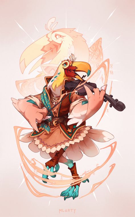 Aracokra Dnd Art, Dnd Birdfolk, Aarakocra Bard, Kenku Bard, Tabaxi Bard, Bird Character, Dnd Bard, Bird People, Dnd Races