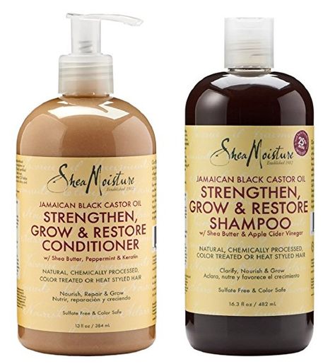 Hair Products For Black Hair, Hair Growth Shampoo And Conditioner, Black Hair Products, Natural Hair Growth Products, Shea Moisture Shampoo, Castor Oil Shampoo, Dry Natural Hair, Hair Growth Products, Good Shampoo And Conditioner