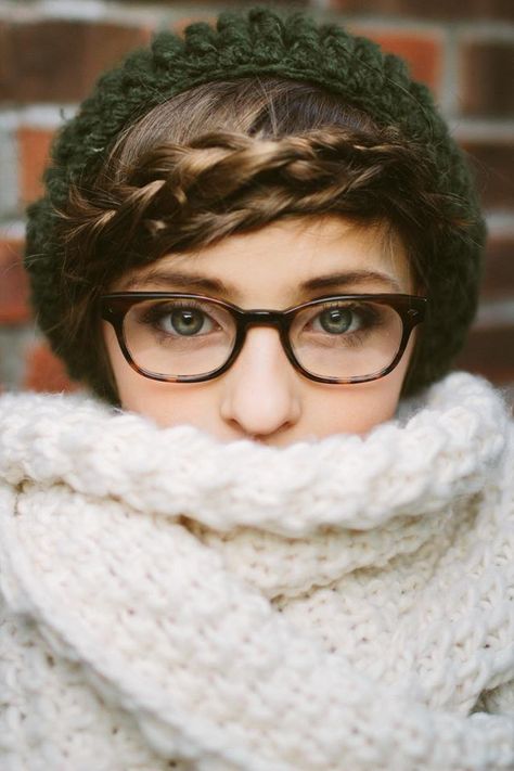 Beanie With Long Hair, Wearing Glasses, Long Hair, A Woman, Hair