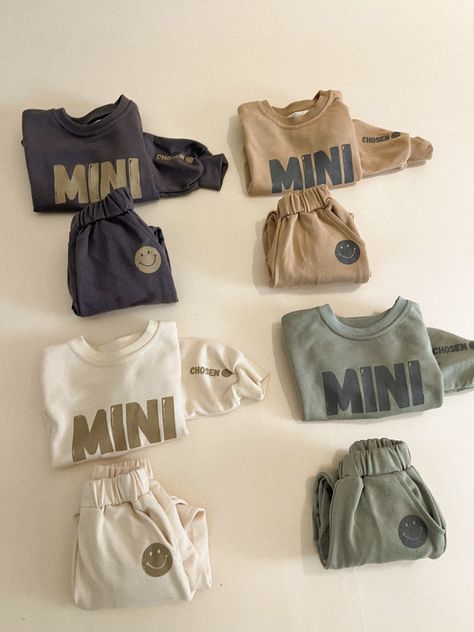 Mama and Mini matching sweat sets (Mama sweat set sold separately) Runs TTS with an oversized fit, no need to size up. Comes in 4 colors: -Sand -Cream -Olive -Charcoal Matching Sweat Sets, Motherhood University, Matching Sweat Set, Sweat Sets, Mama And Mini, Baby Life Hacks, Future Mommy, Summer Baby Clothes, Baby Fits