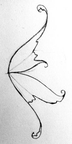 Easy Fairy Drawing, How To Draw Fairies, Fairies Wings, Fairy Wings Drawing, Fairy Wing Tattoos, Easy Butterfly Drawing, Fairy Sketch, Wings Sketch, Fairy Drawings