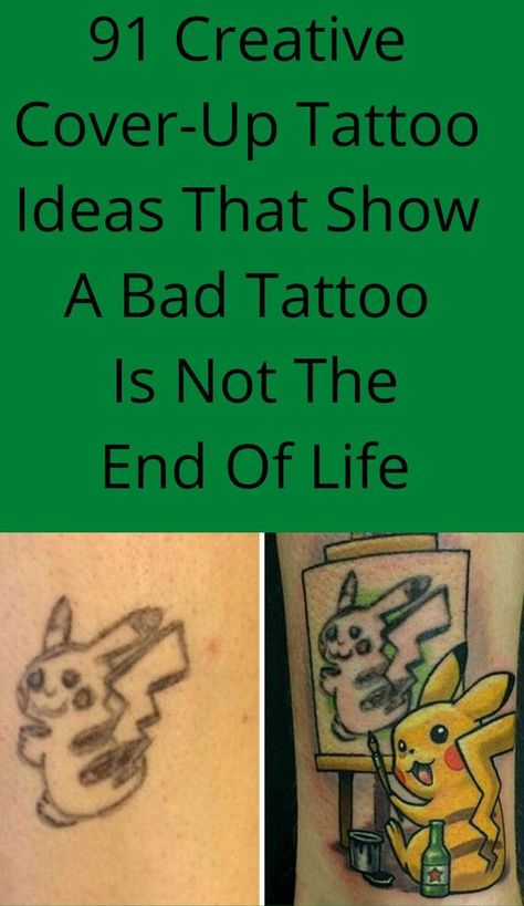 91 Creative Cover-Up Tattoo Ideas That Show A Bad Tattoo Is Not The End Of Life|#tattoo #handtattoo #tattoos #tattooartist 1471 Bad Tattoo Cover Ups, Covering A Tattoo With Another Tattoo, Fixing Tattoos Before And After, Fixing A Bad Tattoo, Tattoo Rework Before And After, Tattoo Redo Before And After, Tattoo Fix Before And After, Tattoo Coverups Before And After, Mini Cover Up Tattoo