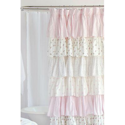 Small Appartement, Pink And White Curtains, Ruffle Shower Curtains, Ruffle Curtains, Amity Home, Apartment Stuff, Uni Room, College Room, Vogue Beauty