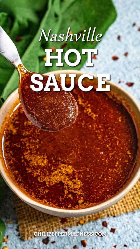 Nashville Hot Sauce Check more at https://creativeideas.modstoapk.com/nashville-hot-sauce/ Nashville Hot Sauce Recipe, Nashville Hot Recipe, Hot Wing Sauce Recipe, Nashville Hot Sauce, Nashville Hot Chicken Recipe, Chicken Wing Sauce Recipes, Hot Chicken Recipe, Hot Sauce Recipe, Hot Wing Sauces