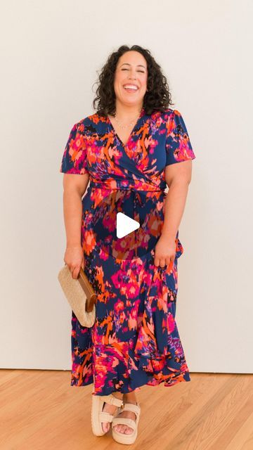 Amanda Reeder | Prettylittlestyleblog on Instagram: "Summer maxi dress from Amazon | midsize | size 16 style ☀️ comment LINK to shop or find it on my storefront 🔗

Wearing size XL 

Summer maxi dress, wrap dress, curvy girl summer dress, summer dress with sleeves, wedding guest dress with sleeves 

#amazonfashion #amazondresses #summershoes" Dress With Sleeves Wedding Guest, Wedding Guest Dress With Sleeves, Summer Dress With Sleeves, Dress With Sleeves Wedding, Summer Dresses With Sleeves, Dress From Amazon, Dress Curvy, Amazon Dresses, Dress With Sleeves