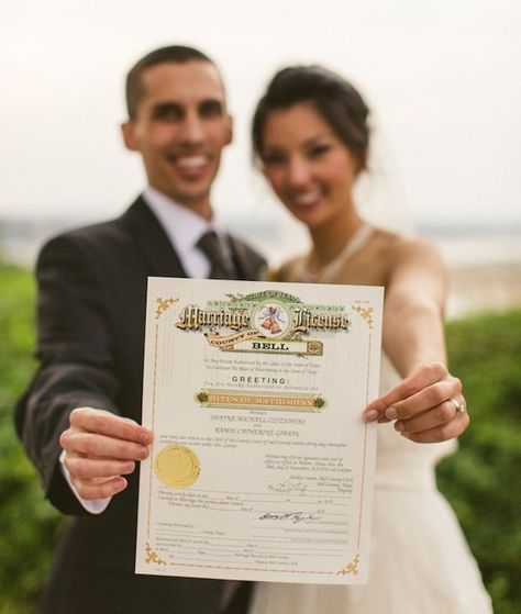 Wedding License, Unique Wedding Photos, Wedding Picture Poses, Marriage Certificate, Marriage License, Bridal Party Photos, Wedding Party Photos, Wedding Photos Poses, Wedding Photography Poses