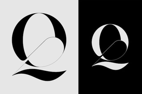 Q Initial, Q Logo, Letter Q, Initial Monogram, Monogram Logo, Cool Fonts, Monogram Initials, Logo Branding, Premium Vector