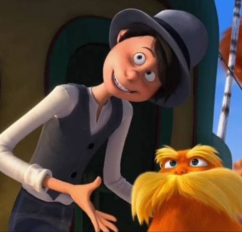 Lorax And Onceler Matching Pfps, Lorax Matching Pfp, Lorax And Onceler, Onceler Pfp, Disney Animated Movies, The Lorax, Icon Pfp, Iconic Movies, Disney And Dreamworks