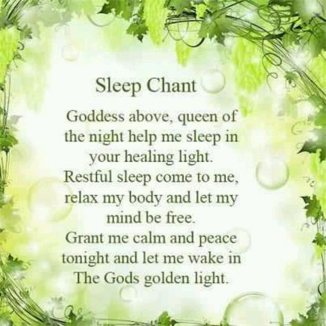 Sleep affirmation Sleep Chant, Witch Chants, Wicca Runes, Healing Light, Magick Spells, Wicca Witchcraft, Witch Spell, White Witch, Wiccan Spells