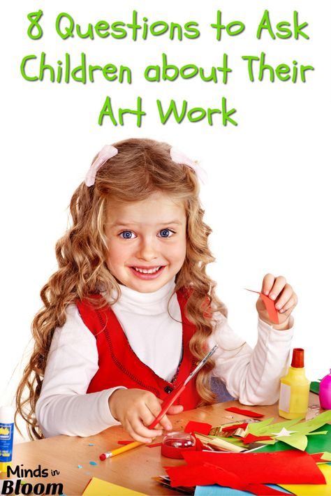 When your child brings home a piece of art work, it's important to do more than just hang it up on the refrigerator. In this post, I provide you with eight questions you can ask your child about his or her art work to encourage self-awareness and critical thinking. Click through to read the post! Questions To Ask Children, Becoming A Teacher, Literature Circles, Teaching Social Studies, Meaningful Conversations, School Help, Teacher Blogs, Reading Strategies, About Art