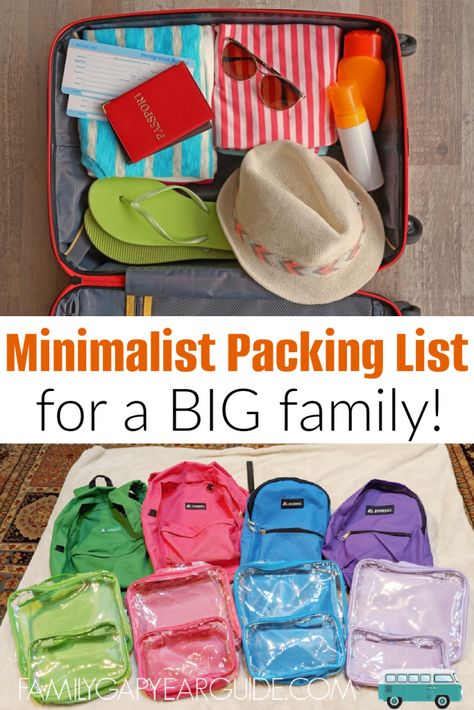 Packing Tips For Family Of 5, 2 Month Travel Packing List, Family Travel Essentials, Family Trip Packing List, Kids Carry On Bag Packing Lists, Minimal Packing List, Kids Packing List, Family Vacation Packing List, Toddler Packing List