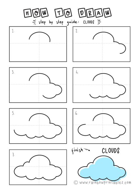 How To Draw A Cloud Easy, How To Draw Clouds Easy, How To Draw A Cloud Step By Step, How To Draw Clouds Step By Step, Cloud Drawing Step By Step, Cloud Drawing Easy, How To Draw A Cloud, Cloud Drawing Simple, Easy Preschool Art