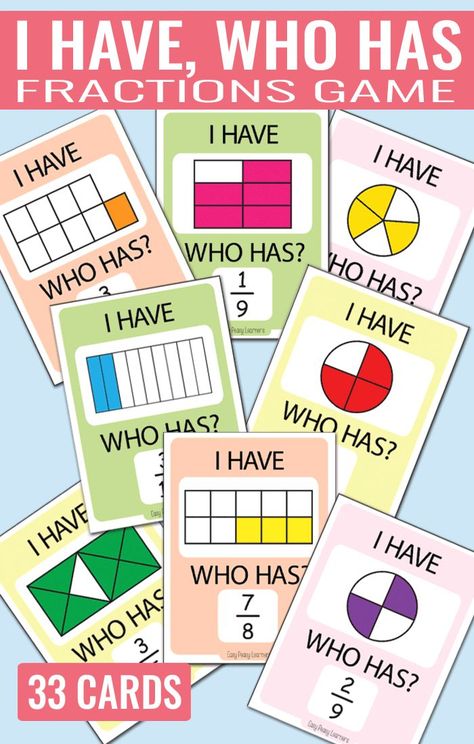 4th Grade Fractions, 3rd Grade Fractions, Learning Fractions, Fraction Games, Teaching Fractions, Fraction Activities, Math Intervention, Fourth Grade Math, Math Fractions