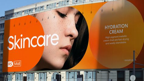 Circle Graphic Design, Hoarding Design, Graphisches Design, Billboard Design, Brand Guide, Outdoor Advertising, Skin Care Cream, Hydrating Cream, Corporate Design