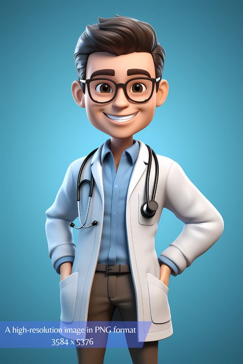 Doctor Cartoon Image, Doctor Animation, Doctor Cartoon Character, A Good Doctor, Doctor Cartoon, Doctor Cat, Doctor Images, 2d Character Animation, Funny Dp