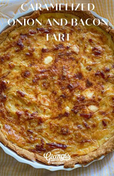 Caramelized Onion and Bacon Tart Recipes Using Caramelized Onions, Quiche Recipes Caramelized Onion, Bacon Onion Tart, Carmelized Onion Tart Recipe, Cauliflower And Carmelized Onion Tart, Brie And Caramelized Onion Tart, Tennessee Onions, Carmelized Onion Tart, Bacon Tart