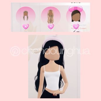 Long wavy hair hack dress to impress roblox no vip free Dti Hair Hacks Free, Hair Hacks Dress To Impress, Dress To Impress Hacks No Vip, Dti Hair Combos Free, Dti Hacks No Vip, Dti Hairs, Hack Dress, Layering Hacks, Dti Codes