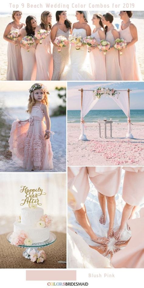 Top 9 Beach Wedding Color Combos Ideas for 2019 -No.3 Blush Pink #colsbm #bridesmaids #weddings #weddingideas #summerwedding b516 Wedding Colors Ideas, Beach Wedding Colors Schemes, December Pictures, Beach Wedding Bridesmaid Dresses, Pink Ideas, Beach Wedding Decorations Reception, Beach Wedding Bridesmaids, Beach Wedding Colors, Beach Bridesmaid Dresses