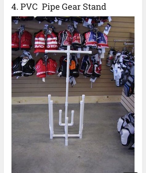 Hockey gear drying rack Hockey Equipment Storage, Hockey Drying Rack, Hockey Organization, Sports Equipment Storage, Gear Room, Hockey Gear, Roller Hockey, Ice Roller, Equipment Storage