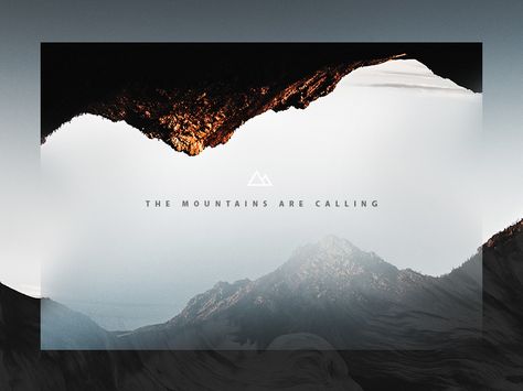 The mountains are calling … Design Studio Names, Design De Configuration, Posters Conception Graphique, Desain Ui, Fotografi Urban, Graphisches Design, Webdesign Inspiration, Mountains Are Calling, Plakat Design