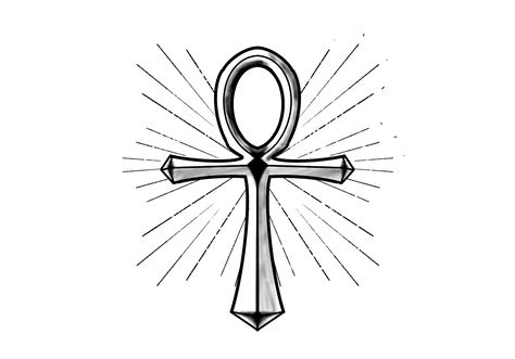 Ankh Tattoo Stencil, Victory Tattoo Symbols, Ankh Drawing, Egyptian Cross Tattoo, Ankh Tattoo Design, African Sleeve Tattoo, Victory Tattoo, Ankh Tattoo, Egyptian Cross