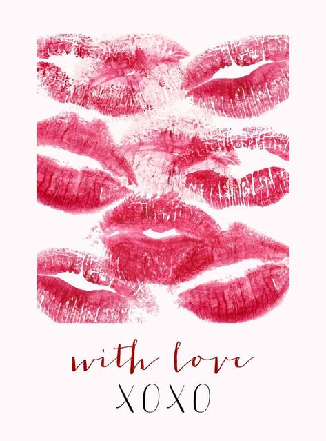 Romantic print with lips and text. Realistic lipstick print isolated on white. Modern postcard for romantic occasions. Trendy vector design for Valentines Day or wedding. Valentine's Day Poster Design, Design For Valentines Day, Lipstick Print, Valentine's Day Illustration, Valentine Poster, Valentines Day Poster, Modern Postcard, Valentine Postcards, Lipstick Art