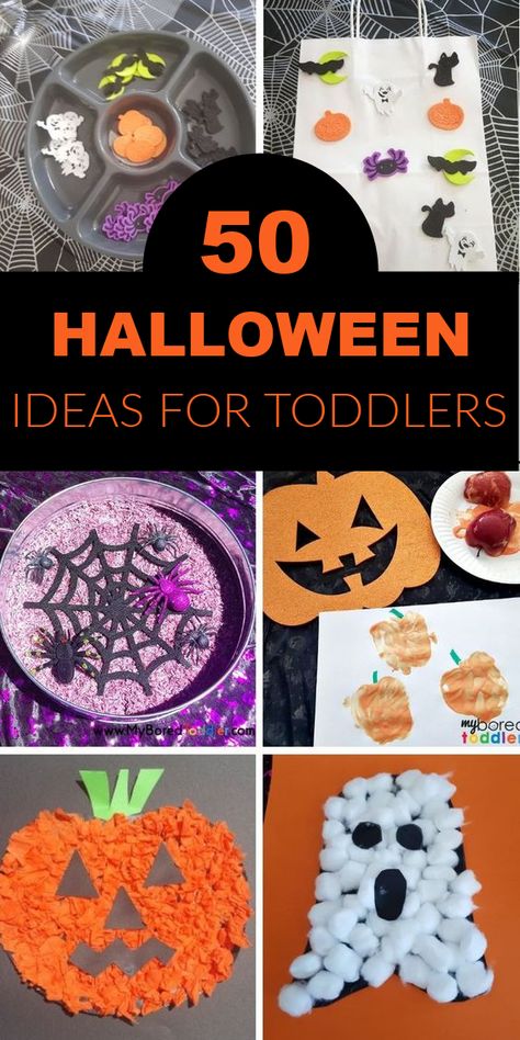 Treat your toddler to spook-tacular fun with these Halloween crafts! Engage their creativity and celebrate the season. #toddlercrafts #halloweenspirit #toddleractivity 2 Year Halloween Crafts, Halloween Activities For Kids Toddlers, Halloween Daycare Crafts, Halloween Activities For Babies, Cute Halloween Crafts For Kids, Toddler Halloween Crafts, Kid Friendly Halloween Crafts, Veselý Halloween, Halloween Activities For Toddlers