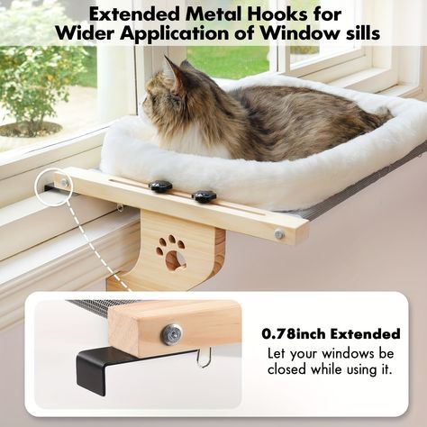 Cat Window Bed, Furniture 2023, Cat Window Hammock, Hammock Seat, Cat Shelf, Cat Window Perch, Window Perch, Cushion Bed, Fluffy Cushions