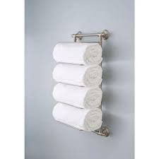 Towel Racks - Bathroom Hardware - The Home Depot Towel Storage In Bathroom, Small Bathroom Towel Hanging Ideas, Bathroom Towel Rack Ideas Display, Wall Towel Storage, Towel Storage Ideas, Diy Towel Rack, Diy Bathroom Design, Bathroom Towel Storage, Bathroom Shelves Over Toilet