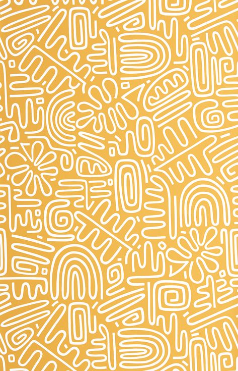 Motif Art Deco, Pattern Design Inspiration, Abstract Pattern Design, Soyut Sanat Tabloları, Yellow Wallpaper, Hand Illustration, Graphic Patterns, Surface Pattern Design, 그림 그리기