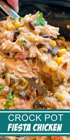 Chicken Crock Pot, Slow Cooker Meal, Fiesta Chicken, Easy Crockpot Dinners, Crockpot Dishes, Crockpot Recipes Slow Cooker, Dinner Recipes Crockpot, Crock Pot Cooking, Chicken Dishes Recipes