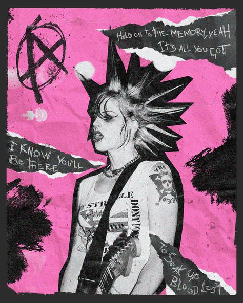 Punk Design Graphic, Punk Poster Design, Punk Graphic Design, Punk Collage, Graphic Design Collage, Collage Music, Rock Baby Clothes, The Distillers, Estilo Punk Rock