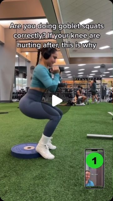 Squat University on Instagram: "Do you perform goblet squats? If you’re dealing with knee pain during them - try these tests and let me know what you find! 
.
Shout out @trianaxpena for the opening stitched video & @b_lytle24 for being my model athlete." How To Do Goblet Squats, Goblet Squat For Glutes, Goblet Squat Form, Squat University, Box Squats, Perfect Squat, Squat Variations, Goblet Squat, Knee Pain