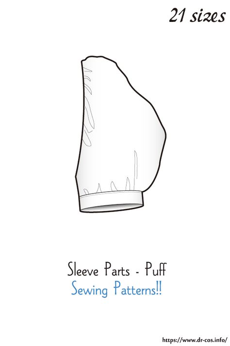 This is the pattern of Puff sleeves. cm size(A4 size) Armhole size 36cm-56cm At present, only Japanese. Puff Sleeve Dress Flat Sketch, Puff Sleeve Sketch, Free Puff Sleeve Pattern, Sewing Puff Sleeves, Puff Sleeve Flat Sketch, Puff Sleeve Technical Drawing, Puff Sleeve Pattern Drafting, Puffy Sleeves Pattern, Puff Sleeve Blouse Pattern