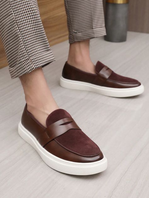 Men's Slip-On Loafers, Business British Style, Breathable Casual Flat Shoes, Men's Faux Leather Shoes Brown     Plain    Men Shoes, size features are:Bust: ,Length: ,Sleeve Length: Flat Shoes Men, Mens Slip On Loafers, Brown Plain, Mens Loafers Casual, Casual Shoes Men, Comfortable Loafers, Business Casual Shoes, Maui Wedding, Monk Strap Shoes