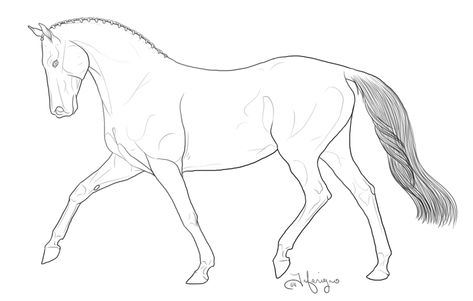 Cute Horse Coloring Pages, Horse Outline Drawing Simple, Draft Horse Drawing, Horse Stretches, Horse Lineart, Easy Horse Drawing, Barn Drawing, Paper Horse, Horse Outline