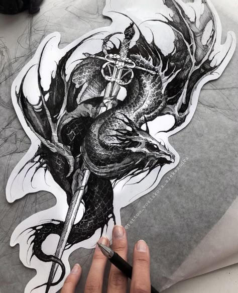 Bat Tattoo Gothic, Jormungandr Tattoo, Aesthetic Tattoo Ideas, Gotik Tattoo, Dragon Tattoo Drawing, Bats Tattoo Design, 15 Aesthetic, Medieval Tattoo, Dragon Sleeve Tattoos