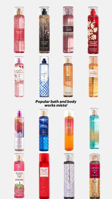 #pinterest #bath #bathandbody #bathandbodyworks #beauty #fragance #mists #bathandbodymists #bathandbodyworksmists #popularbathandbodyworksmists #popularbathandbodyworksproducts #popularperfume #perfume #popularmists #popularperfume #beauty #fyp Bath N Body Works Fragrance, Good Perfumes From Bath And Body Works, Best Smelling Bath And Body Works Perfume, Body Spray Bath And Body Works, Bath And Body Works Recommendation, Best Smelling Body Mist, Perfumes And Body Sprays, Bath And Body Works Best Perfume, Good Perfumes Bath And Body Works