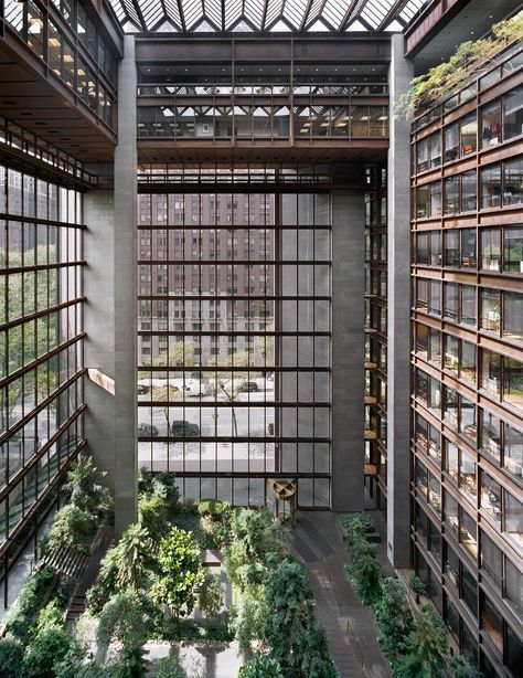 320 East 43rd Street Atrium Architecture, Culture Center, Ford Foundation, Louis Kahn, Philip Johnson, Easy Landscaping, Brutalism, Architecture Model, Landscape Architecture