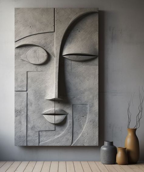 Concrete Effect Paint, Art Deco Wall Art, Wal Art, Design Architect, Art Interior Design, Diy Canvas Wall Art, Plaster Art, Art Interior, Modern Art Paintings