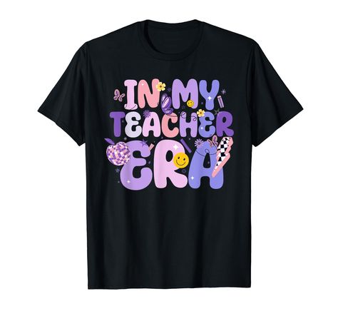 PRICES MAY VARY. In My Teacher Era Retro Funny Teaching First Day Of School Back To School For Principal And Teachers. Get This Funny Teaching First Day Of School Present For Teacher Or Anyone On Back To School, 1st Day Of School, Teachers Day In My Teacher Era Retro design Funny Teaching First Day Of School Back To School. Present For Yourself, Teacher, Mother, Daughter, Wife, Aunt, Friend, Sister. High School Teachers Lightweight, Classic fit, Double-needle sleeve and bottom hem Present For Teacher, Teaching Shirts, Retro Funny, Presents For Teachers, Teacher Memes, Teacher Outfit, My Teacher, 1st Day Of School, High School Teacher