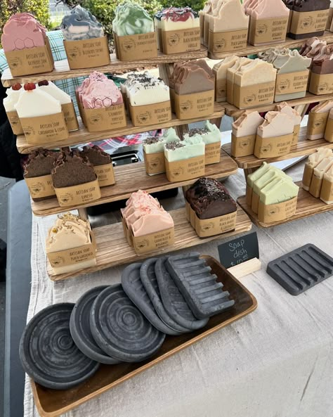 Mahany Park Farmers Market today 8:00-1:00 How To Set Up Farmers Market Table, Sewing Projects To Sell Farmers' Market, Farmers Market Soap Display, Farmers Market Crafts, Roadside Farmstand, Diy Soap Display, Geo Vision, Farm Market Ideas, Vendor Table Display