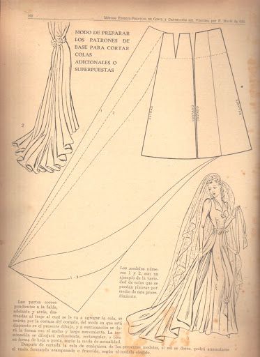 Skirt Pattern More Patron Vintage, Haine Diy, Sewing Dress, Wedding Dress Patterns, Trendy Sewing, Costume Patterns, Couture Mode, Motif Vintage, A Wedding Dress