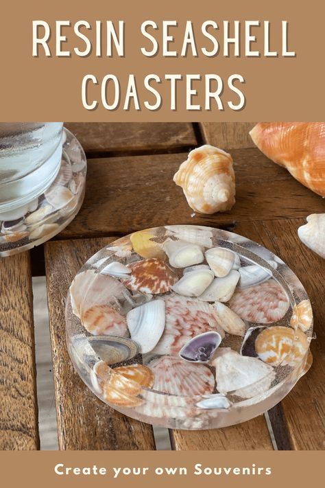 Seashell Coasters, Seashell Art Diy, Beach Themed Crafts, How To Make Resin, Seashell Projects, Art Coquillage, Shells Diy, Resin Crafts Tutorial, Diy Resin Projects