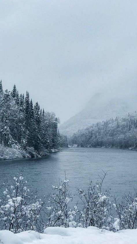 Winter Lockscreen, Snowy Lake, Magical Scenery, Winter Landscape Photography, Snowy Woods, Cold Lake, Winter Lake, Beautiful Scenery Photography, Snowy Trees