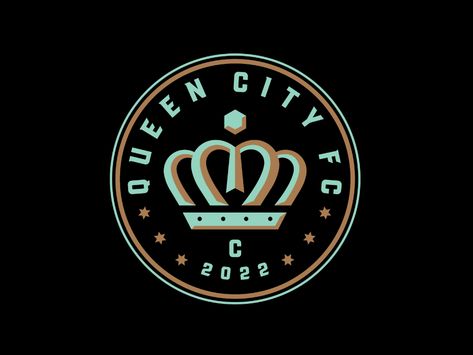 Football Logo Design, Fantasy Logo, Team Badge, Unique Stamps, Crown Logo, Foose, Sports Logos, Queen City, Football Logo