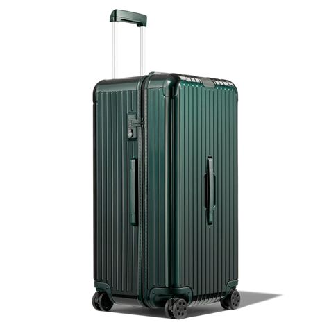 Essential Trunk Plus Large Suitcase | Green Gloss | RIMOWA Extra Large Suitcase, Olympic Airlines, Rimowa Essential, Air Transat, Cebu Pacific, Hard Shell Luggage, Air China, Lightweight Suitcase, Checked Baggage